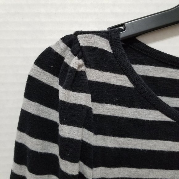 French Connection dress 8 striped knit long sleeve casual mini 100% cotton - Picture 5 of 8